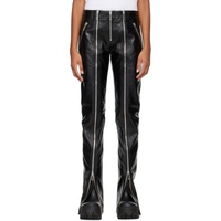 032c Black Spoil Zip Leather Trousers 222843F084000