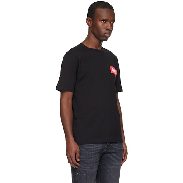  032c Black Taped T-Shirt 231843M213008