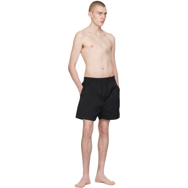  1017 ALYX 9SM Black Embroidered Swim Shorts 241776M208000