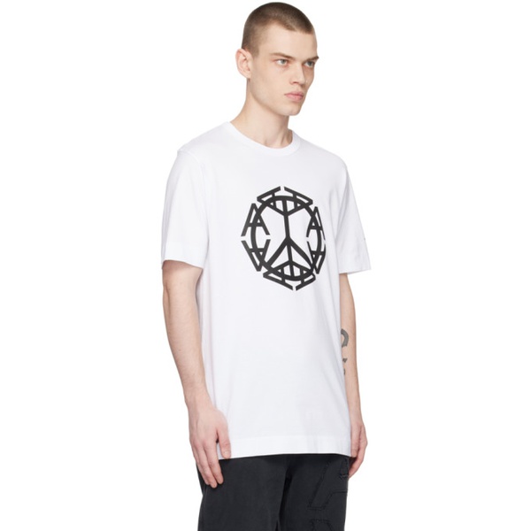  1017 ALYX 9SM White Peace Sign T-Shirt 231776M213013