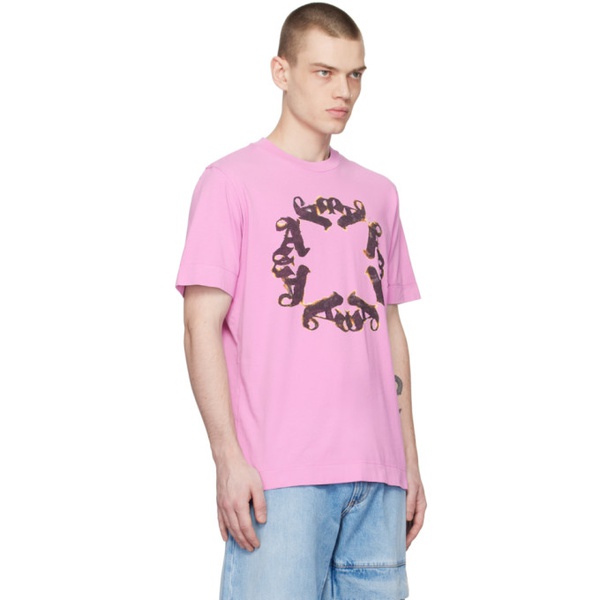  1017 ALYX 9SM Purple Flaming Circle T-Shirt 231776M213016
