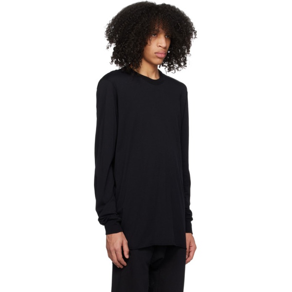  11 바이 보리스 비잔 사베리 11 by 보리스 비잔 사베리 Boris Bidjan Saberi Black Garment-Dyed Long Sleeve T-Shirt 231610M213024