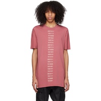 11 바이 보리스 비잔 사베리 11 by 보리스 비잔 사베리 Boris Bidjan Saberi Pink Garment-Dyed T-Shirt 231610M213005