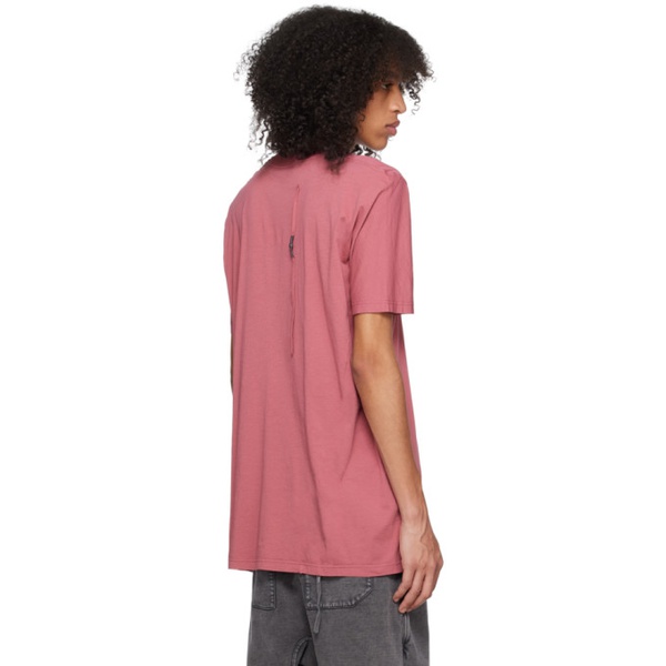  11 바이 보리스 비잔 사베리 11 by 보리스 비잔 사베리 Boris Bidjan Saberi Pink Garment-Dyed T-Shirt 231610M213017