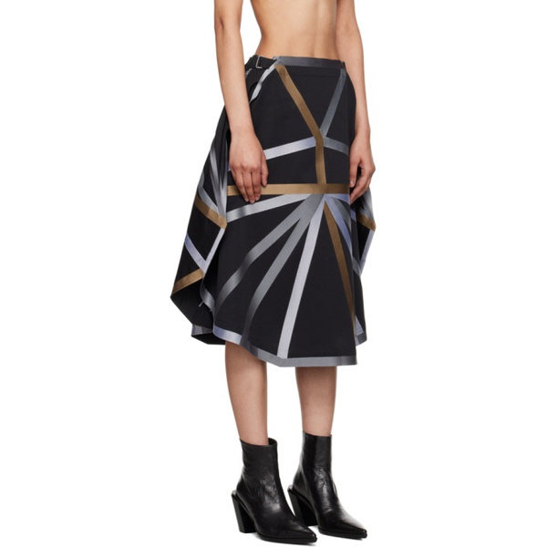  이세이미야케 132 5. 이세이 미야케 ISSEY MIYAKE Black 다임 Dimensions Midi Skirt 242302F092000