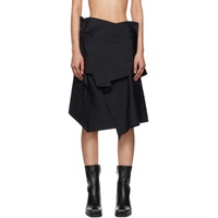 이세이미야케 132 5. 이세이 미야케 ISSEY MIYAKE Black Asymmetrical Midi Skirt 241302F092001