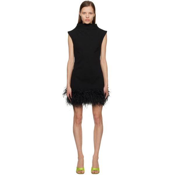  16Arlington Black Nyx Mini Dress 231427F052001