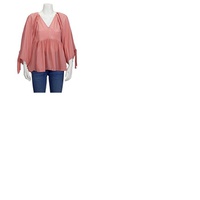 3.1 필립림 3.1 Phillip Lim Ladies Dusty Pink Empire Waisted V Neck Top F181-2648CRF DU680