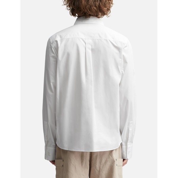  3.Paradis White Flowers Pocket Button Shirt 875472