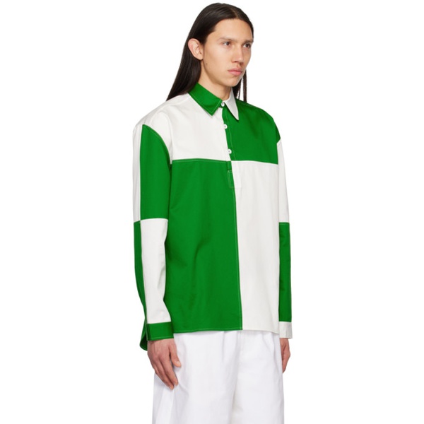  3MAN Green & White Colorblock Polo 231466M212017