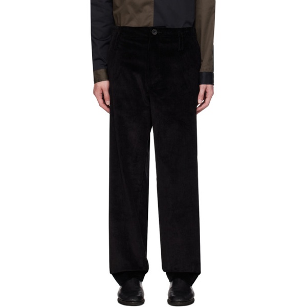  3MAN Black Four-Pocket Trousers 232466M191000