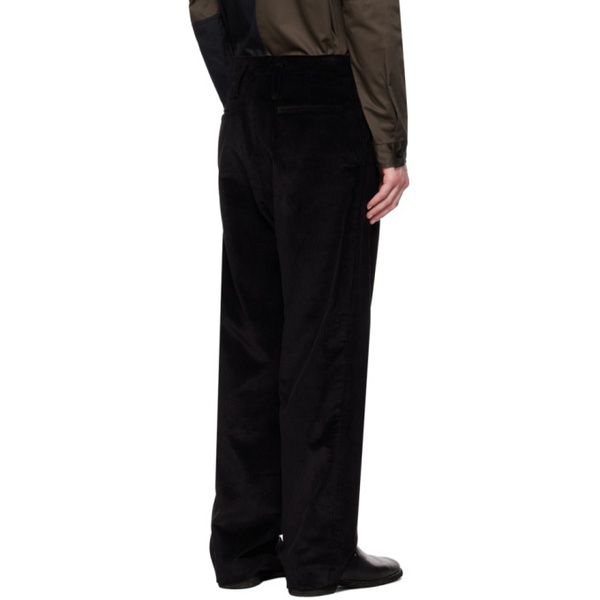  3MAN Black Four-Pocket Trousers 232466M191000