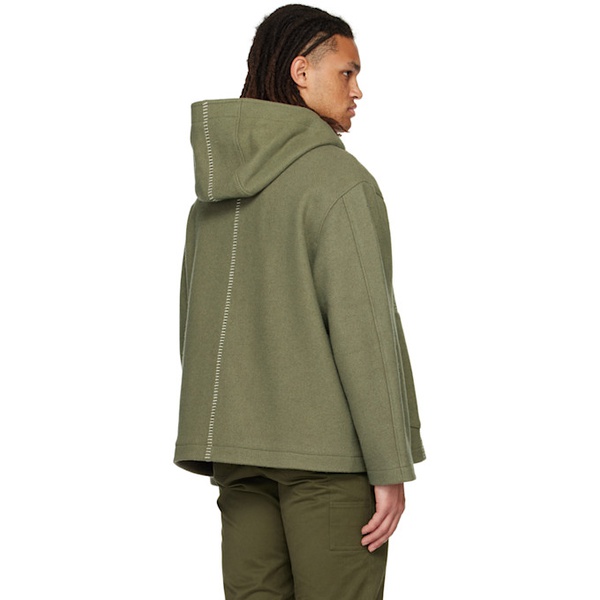  3MAN Green Blanket Jacket 222466M180005