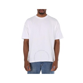 Mens Off White Logo Crew T-shirt 424C-PSS20-0052-WHT