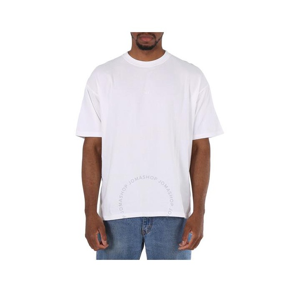  Mens Off White Logo Crew T-shirt 424C-PSS20-0052-WHT