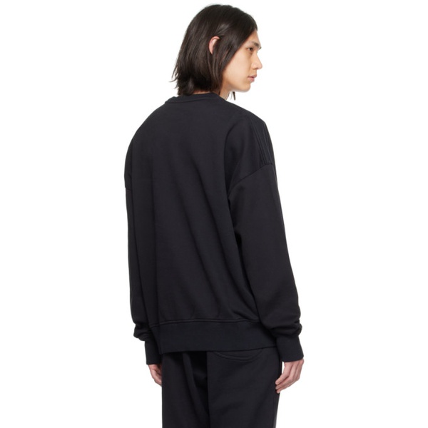  424 Black Embroidered Sweatshirt 232010M204000