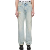 424 Blue Distressed Jeans 241010M186000