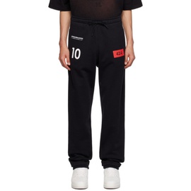 424 Black Bonded Sweatpants 232010M190002