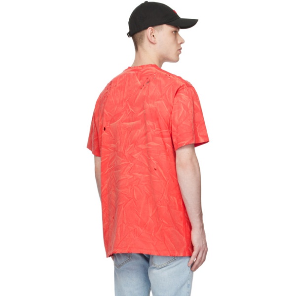  424 Red Distressed T-Shirt 231010M213005