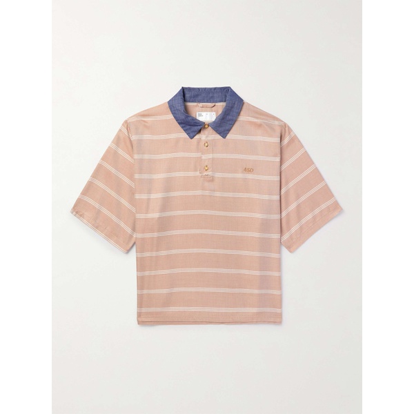  4SDESIGNS Striped Woven Polo Shirt 1647597292258671