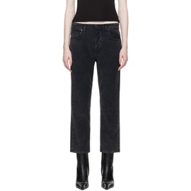 6397 Black Washed Trousers 232446F069011