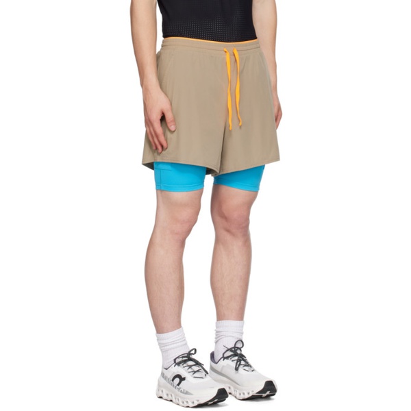  7 DAYS Active Taupe Two-In-One Shorts 232932M193006