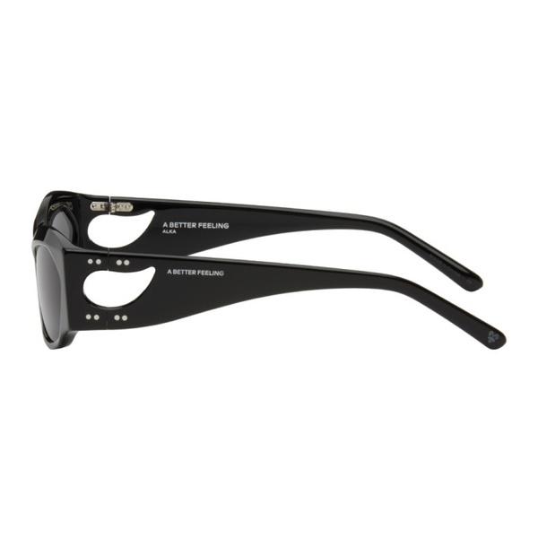  A BETTER FEELING Black Alka Sunglasses 241025M134014