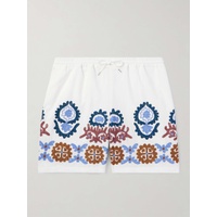 A KIND OF GUISE Volta Straight-Leg Embroidered Slub Cotton Drawstring Shorts 1647597334060362