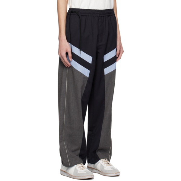  A PERSONAL NOTE 73 Navy Paneled Track Pants 232252M190000