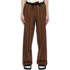 A PERSONAL NOTE 73 Brown Striped Sweatpants 232252M190002