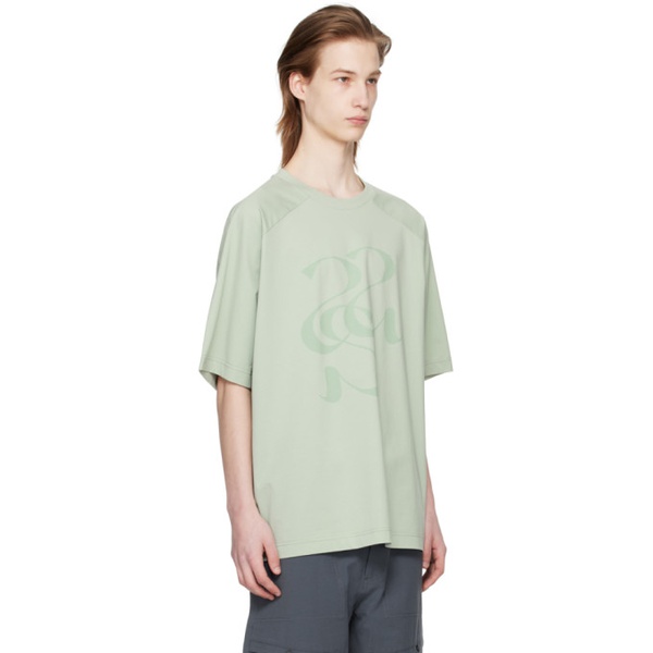  A. A. Spectrum Green Monogram T-Shirt 241285M213004