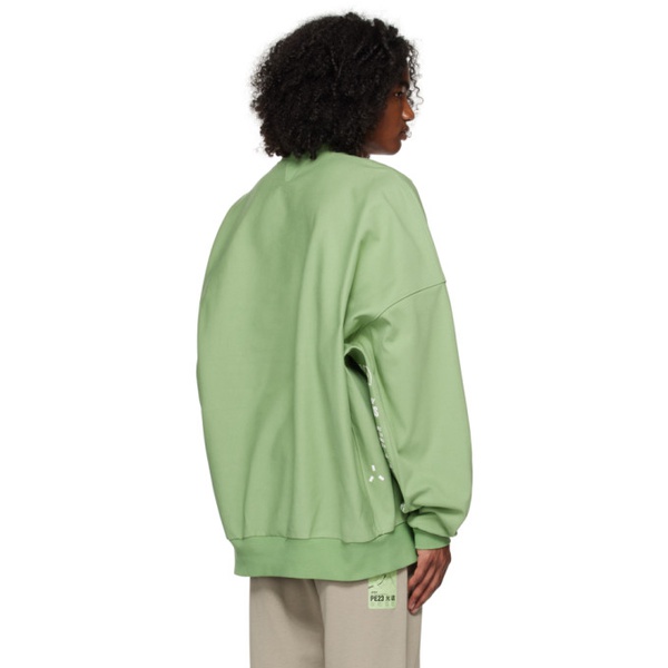  A. A. Spectrum Green Geoflow Sweatshirt 231285M204001