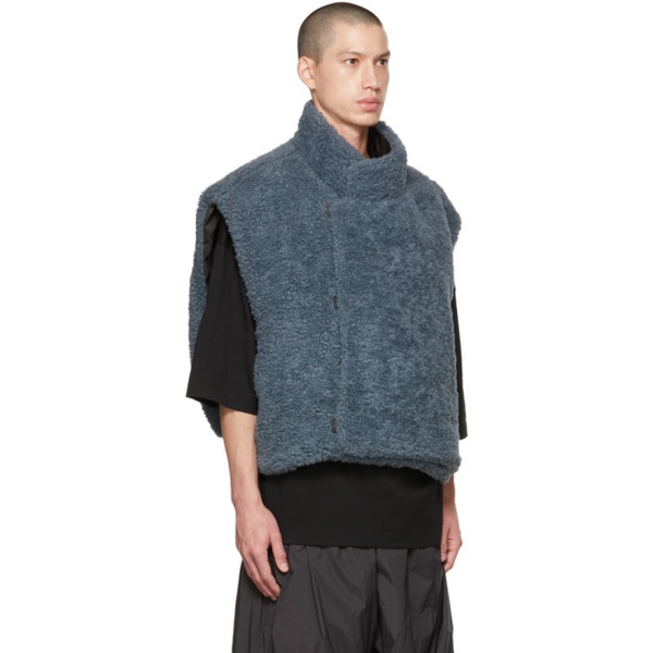  A. A. Spectrum Black & Blue Lane Reversible Down Vest 222285M178012