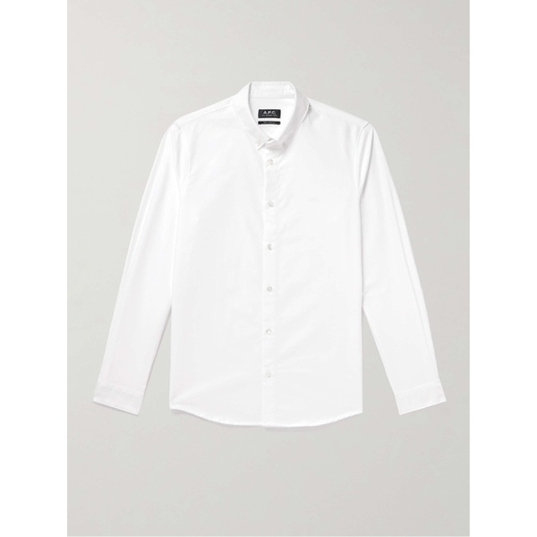  아페쎄 A.P.C. Greg Button-Down Collar Logo-Embroidered Cotton Oxford Shirt 1647597313130595