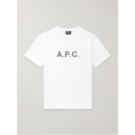 아페쎄 A.P.C. James Logo-Flocked Cotton-Jersey T-Shirt 1647597323812624