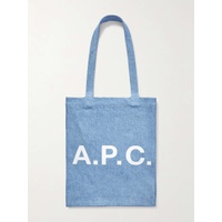 아페쎄 A.P.C. Lou Logo-Print Denim Tote Bag 1647597323810904