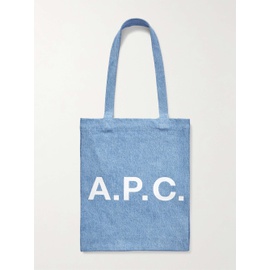 아페쎄 A.P.C. Lou Logo-Print Denim Tote Bag 1647597323810904