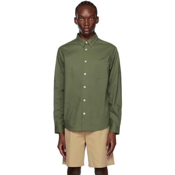  아페쎄 A.P.C. Green Patch Pocket Shirt 232252M192019