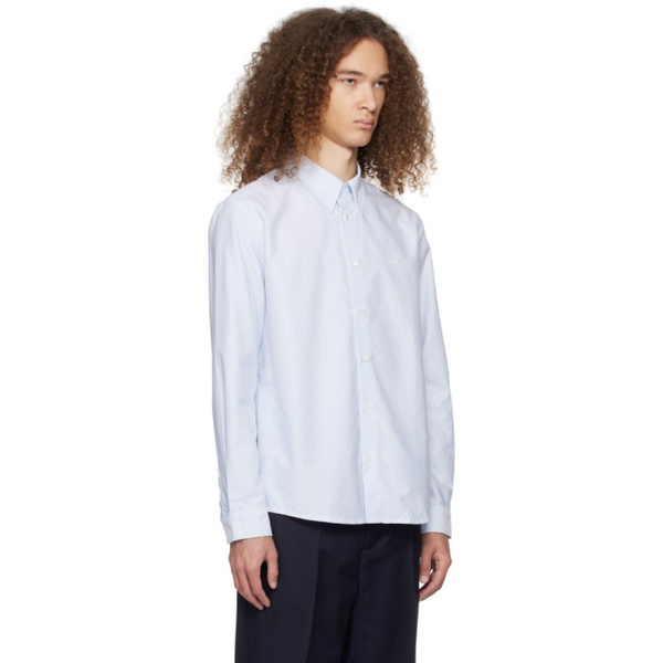  아페쎄 A.P.C. Blue & White Greg Shirt 241252M192028