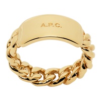 아페쎄 A.P.C. Gold Darwin Ring 241252M147001