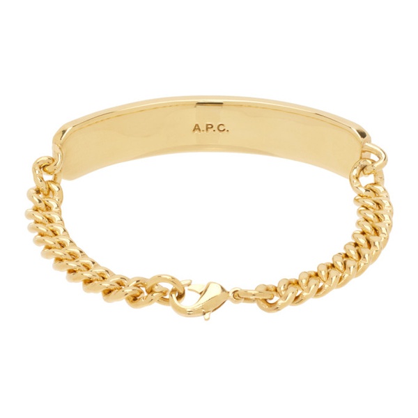  아페쎄 A.P.C. Gold Darwin Curb Chain Bracelet 241252M142001