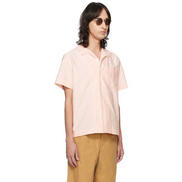  아페쎄 A.P.C. Orange & White Lloyd Shirt 241252M192061