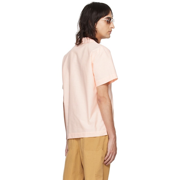 아페쎄 A.P.C. Orange & White Lloyd Shirt 241252M192061