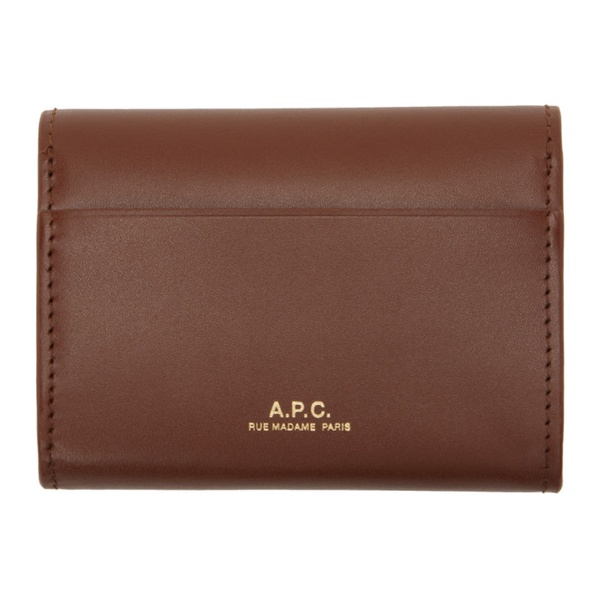 아페쎄 A.P.C. Brown Astra Compact Card Holder 241252F037003