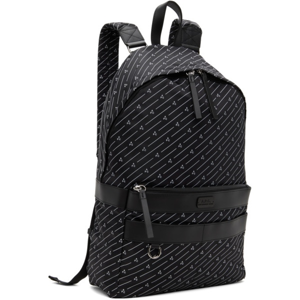  아페쎄 A.P.C. Black Miles Backpack 241252M166002