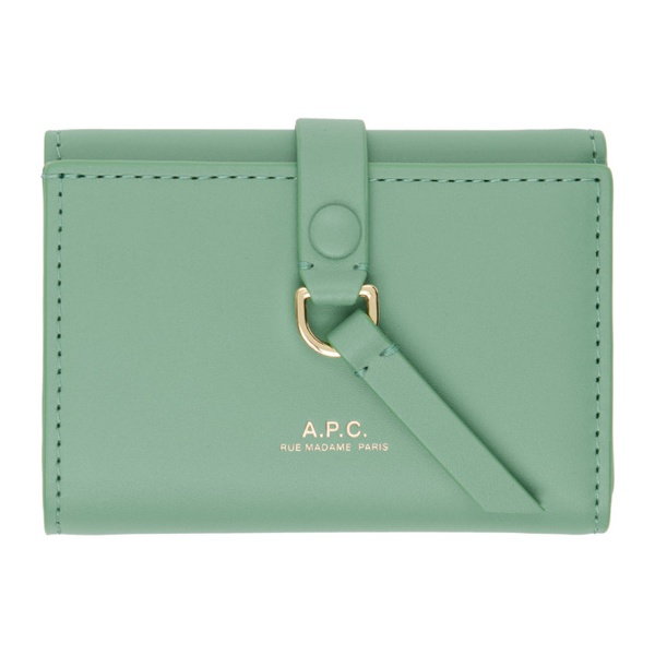  아페쎄 A.P.C. Green Noa Trifold Simple Wallet 241252F040013