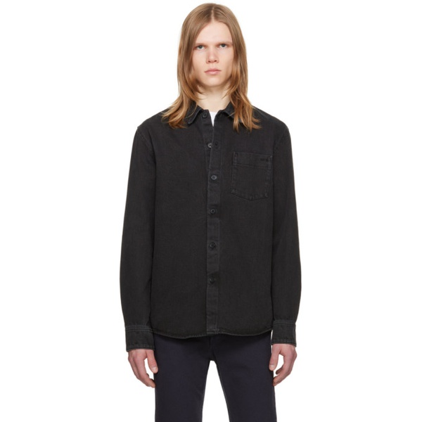  아페쎄 A.P.C. Black Vittorio Brodee Denim Shirt 241252M192000