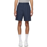 아페쎄 A.P.C. Navy Crew Shorts 241252M193004