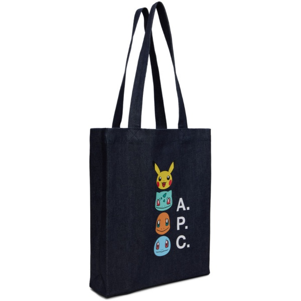  아페쎄 A.P.C. Indigo Pokemon 에디트 Edition Lou Tote 241252F049014