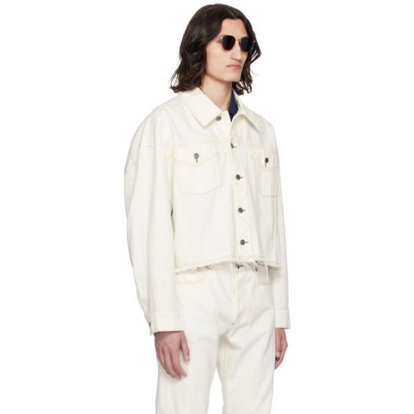  아페쎄 A.P.C. White Natacha RAMSAY-리바이스 에디트 Edition Grosieur Denim Jacket 241252M177005